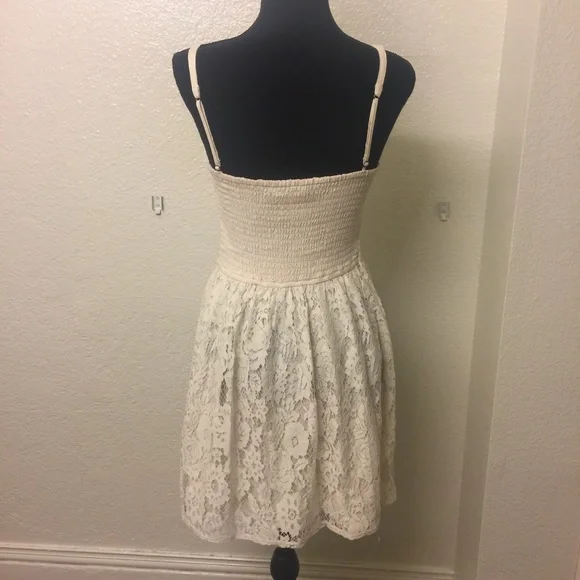 Abercrombie Iory corset boned lace adjustable strap mini dress - Picture 5 of 8